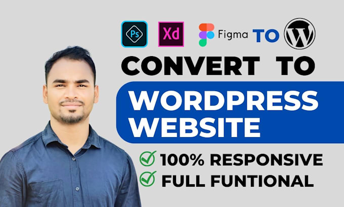 convert your website from PSD to wordpress figma to wordpress PSD to HTML