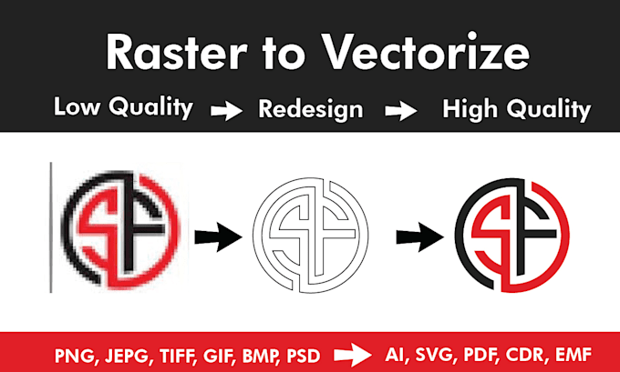 redesign, recreate, vectorize, edit and modify your logo