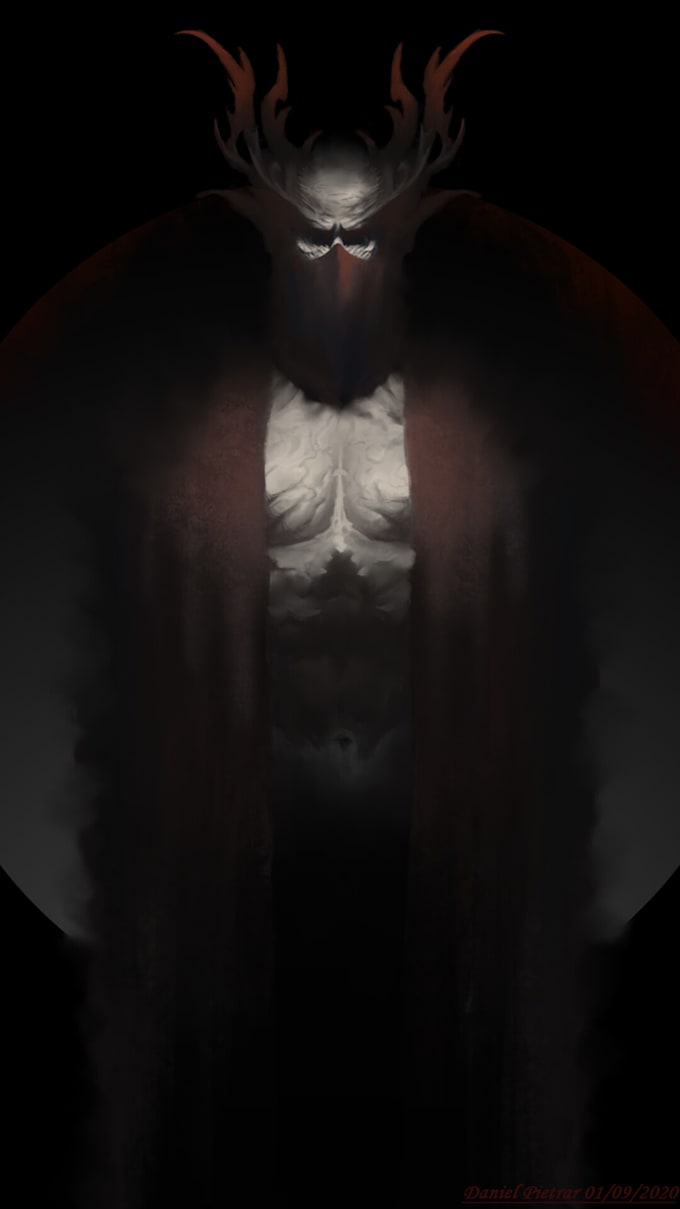 create a dark fantasy illustration