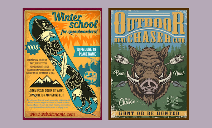design awesome retro or vintage poster