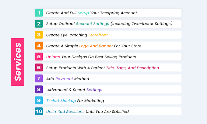 setup professional teespring store and upload products