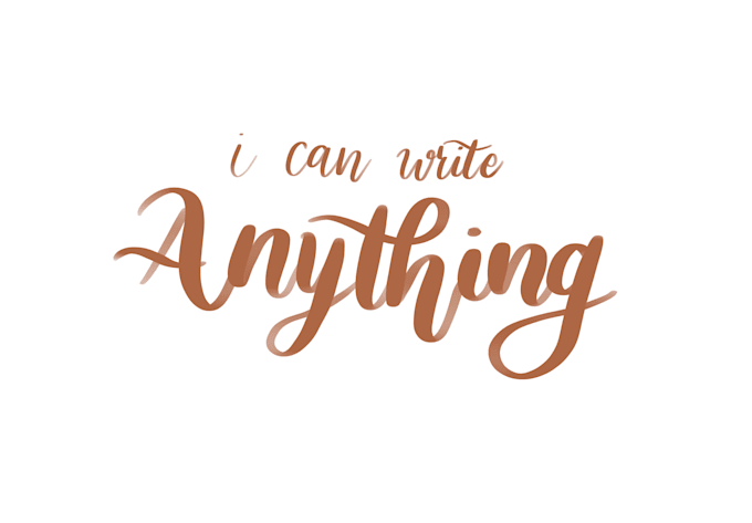 write anything in modern calligraphy