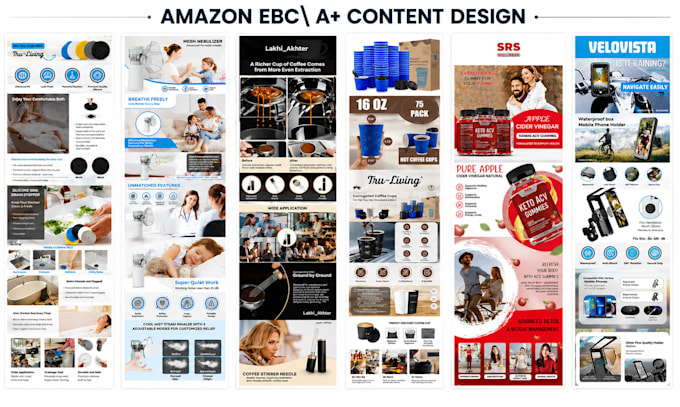 design amazon a plus content ebc and product listing images for your brand