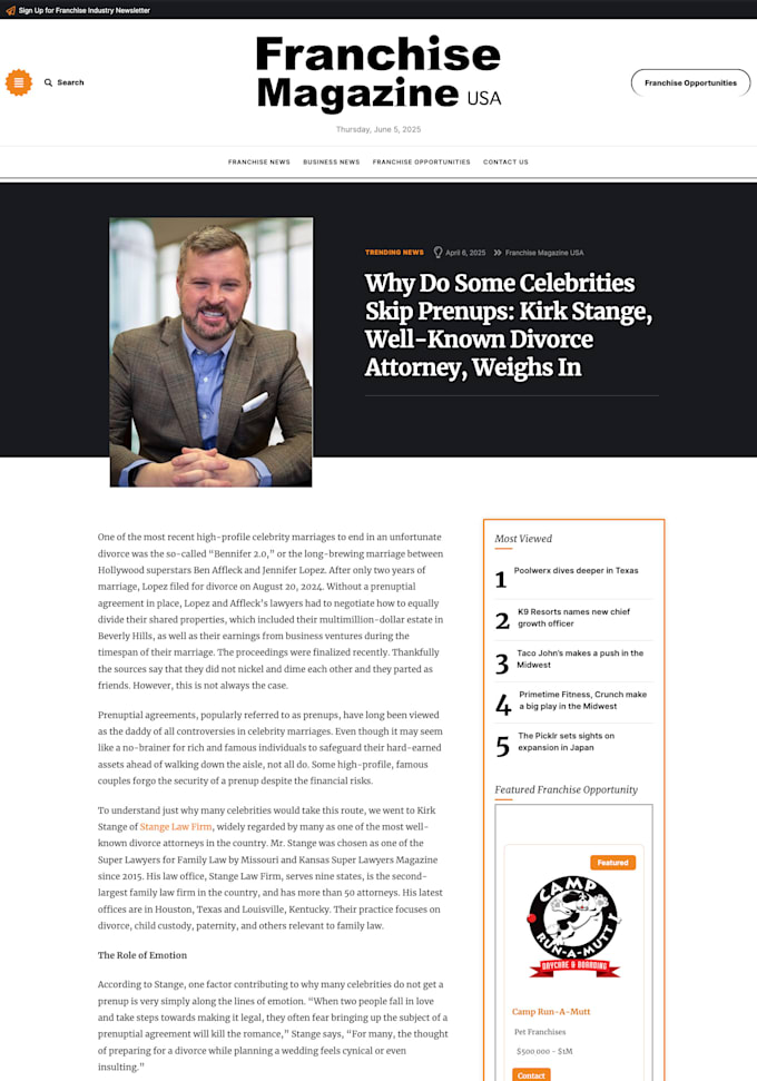 guest post, article or interview on business magazine