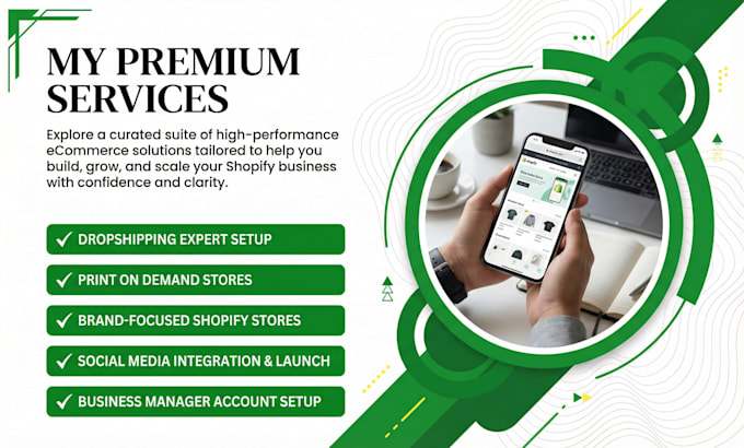 develop, design and launch your ecommerce shopify website