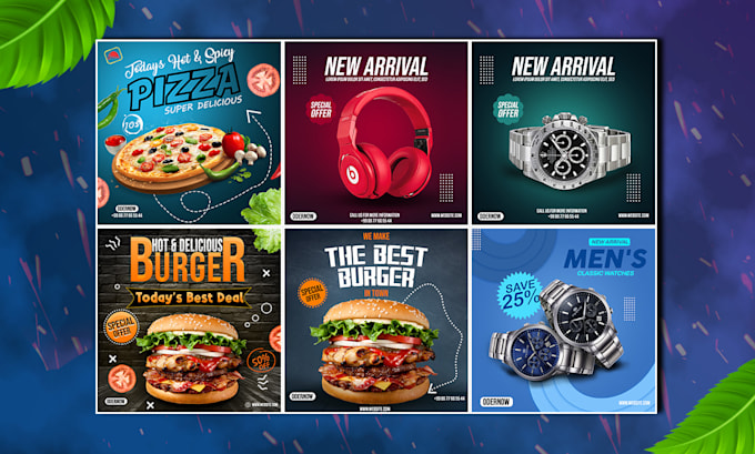 design social media posts, instagram post  facebook post ad creative