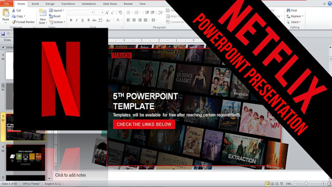 Create for you netflix themed powerpoint template by Mostafamoham319