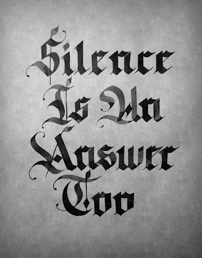 write anything in gothic blackletter calligraphy hand lettering styles