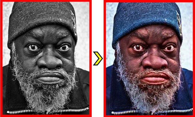 colorize and restore black and white  photos realistically