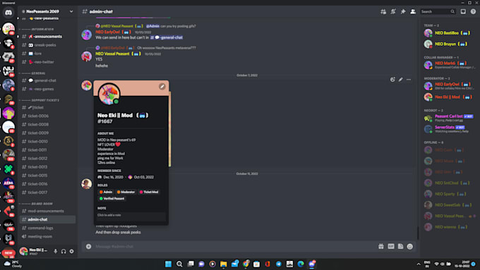 Be your discord moderator by Moderator006 Fiverr