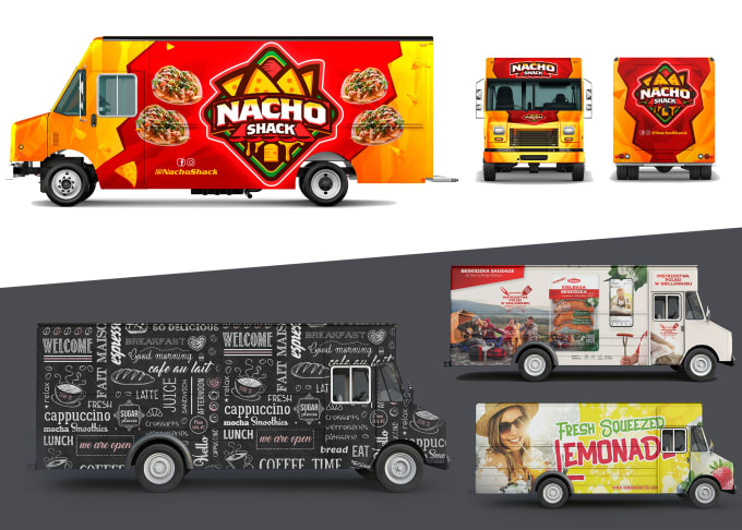 Create food truck wrap designs for your trailer or van by Tenx wrap