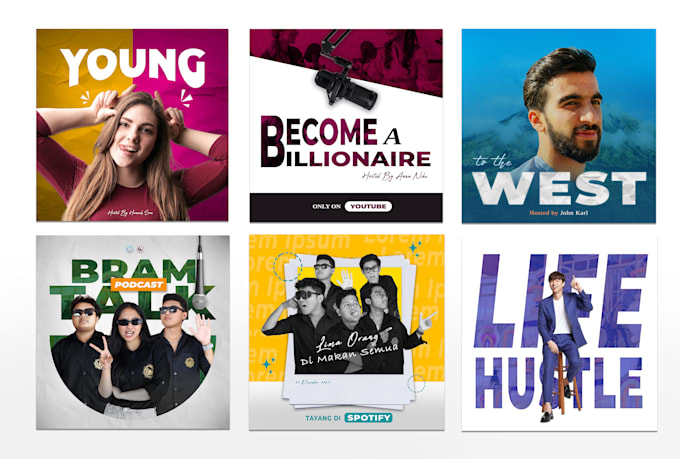 design unique premium podcast cover art professionally