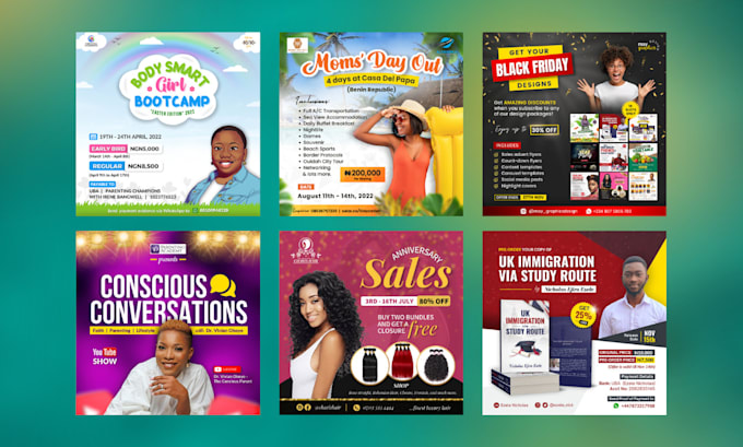 Design social media information flyer and business poster by ...