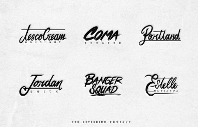 Create custom hand lettering calligraphy typography logo by Andreprb ...