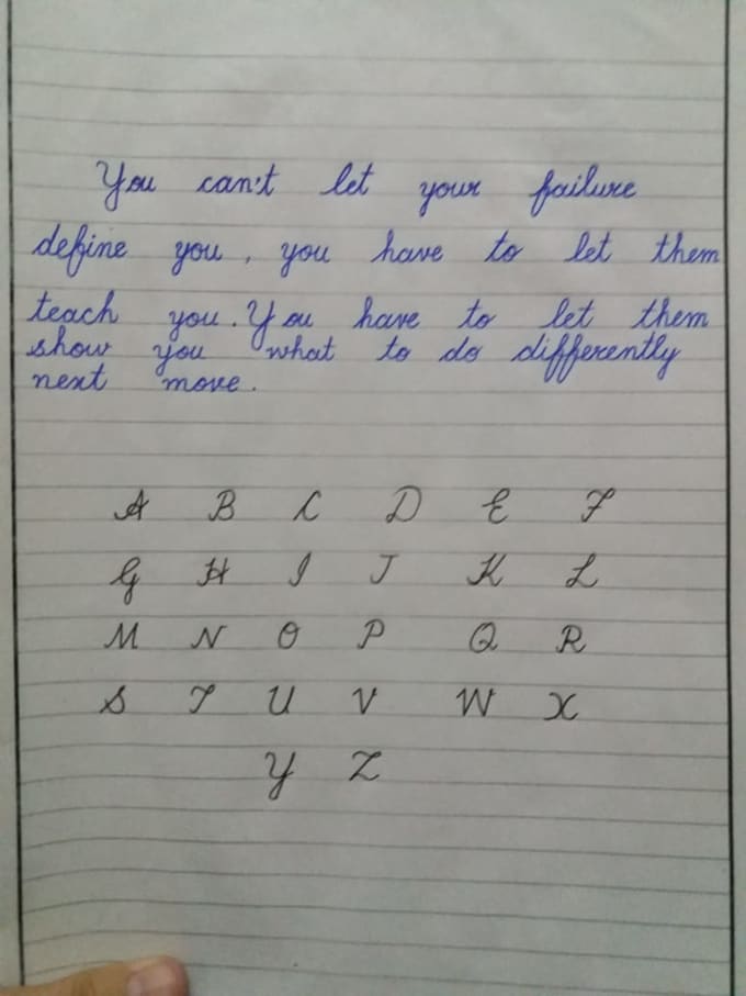 write your work in my handwriting