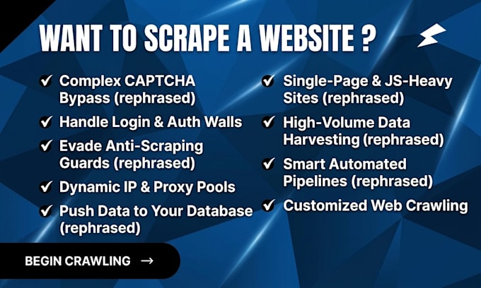 do web scraping, data mining, email scraping and data extraction