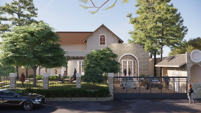 do realistic architectural exterior rendering