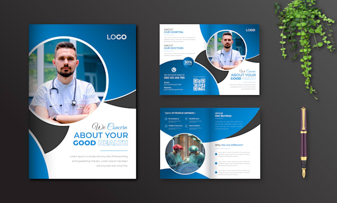do company profile, catalog, bi fold brochure design