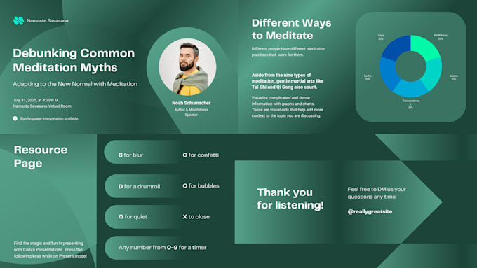 do modern canva and power point presentation