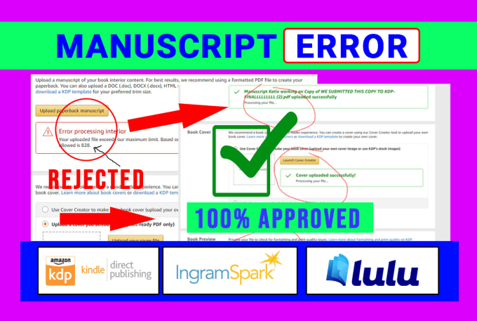 Fix error manuscript resize cover formatting for amazon kdp