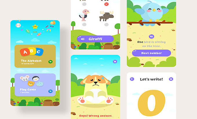 develop kid learning app, e learning app, kid learning game