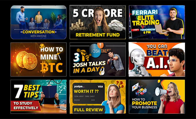 design amazing 2 youtube thumbnail in 12 hours