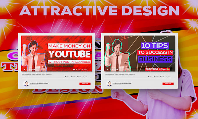create amazing clickbait eye catchy youtube thumbnails