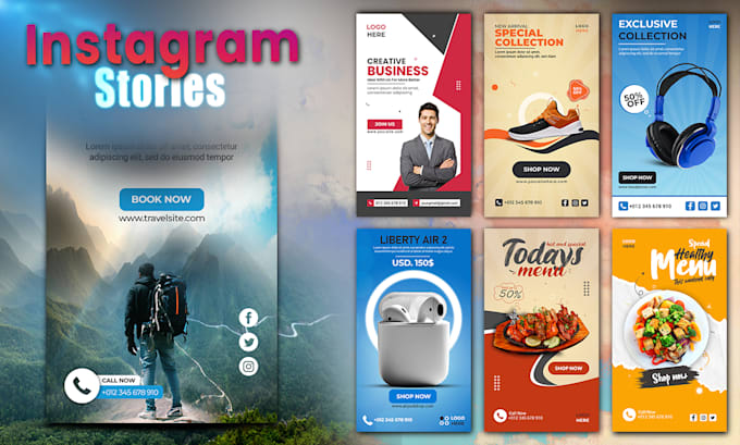 design any social media posts, banners, stories
