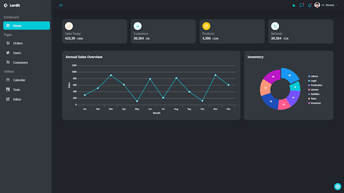Build your interface with react, tailwind, html, css by Browny0 | Fiverr
