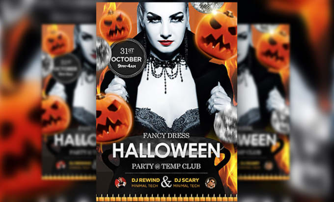 design your halloween flyer , party flyer , event flyer