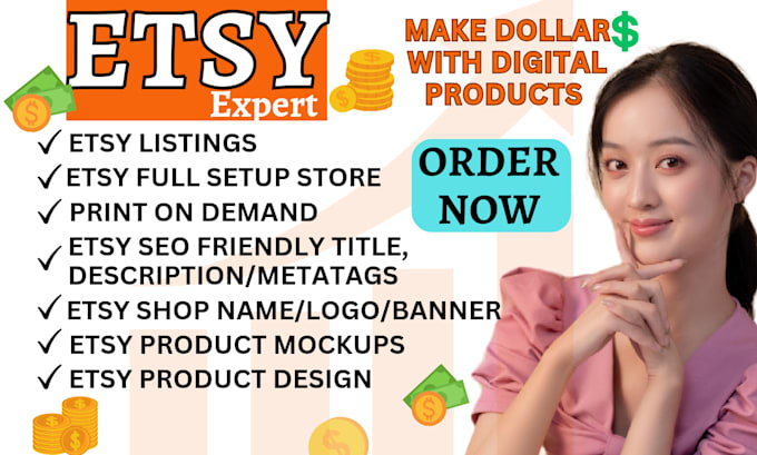 etsy digital product,shop setup store creation listing, title planner hyperlink