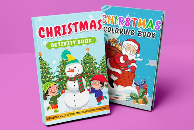 make christmas coloring book and puzzles activity book