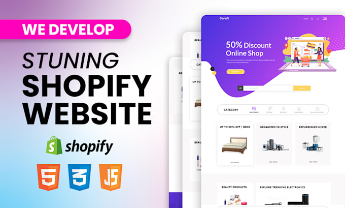 build a wordpress ecommerce website or shopify store for you