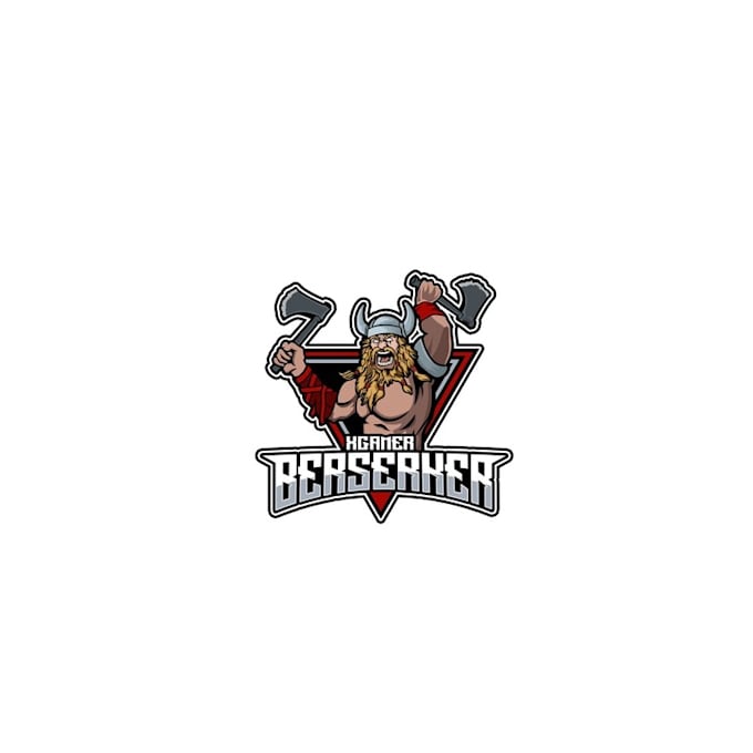 design beautiful attractive super gamer berserker e sport team logo