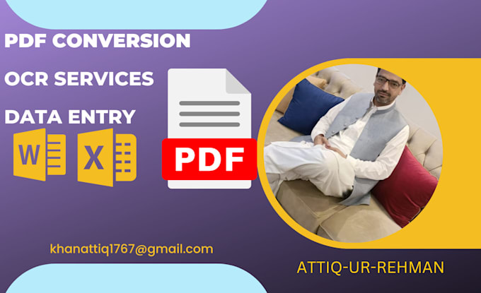 do data entry, retype, copy past, PDF to word excel ocr scanned images documents