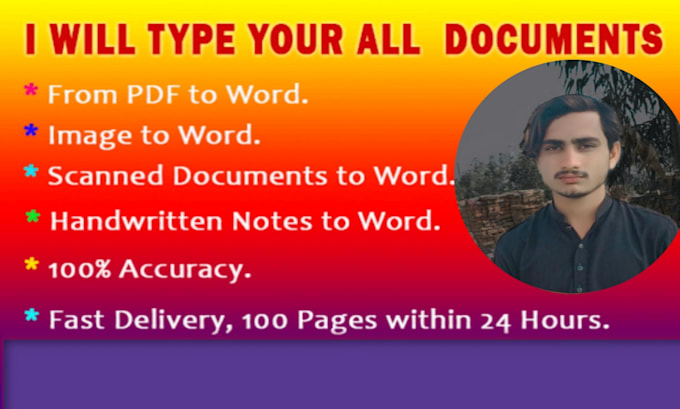 do copy type scanned PDF hand written into word