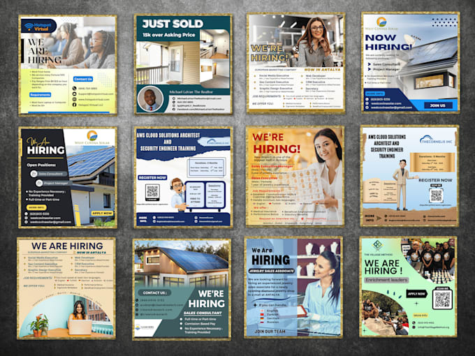 design professional job hiring flyers within 24h