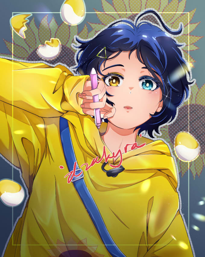 draw bust up or half body anime style illustration