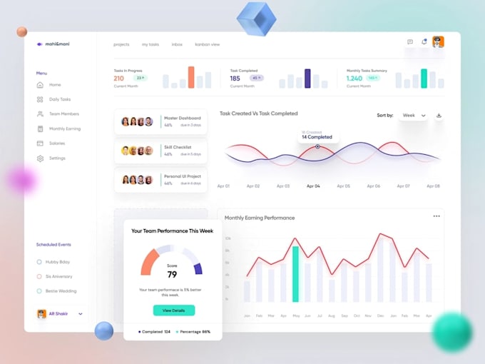 do website development, web design as a full stack developer