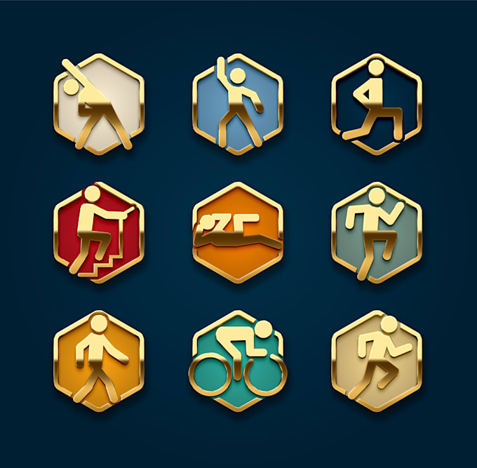 design stylish app icons with a premium gold touch