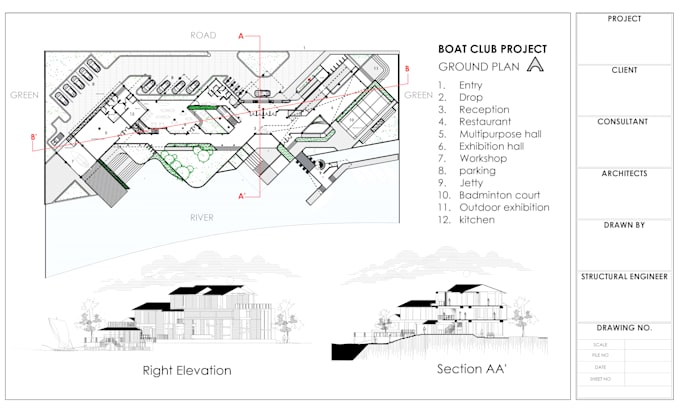 do 2d architectural floor plan and other drawing in autocad