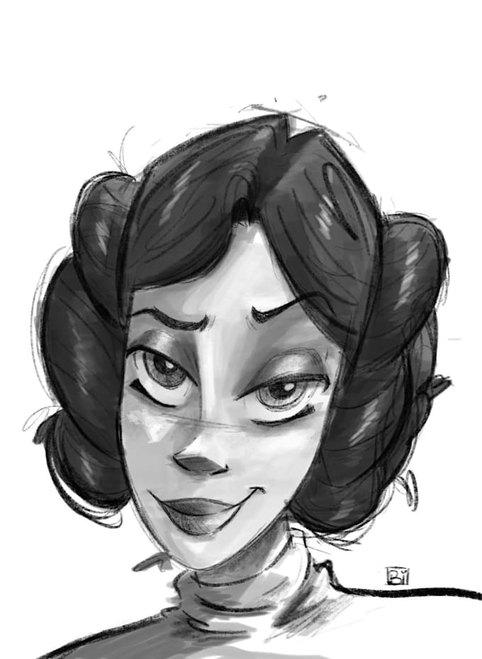 draw a disney style portrait or fanart