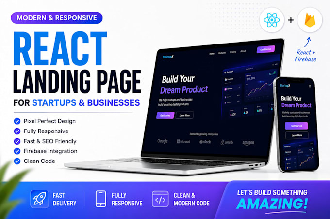 build a modern landing website for your startup or saas