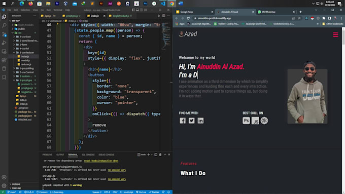 Do front end web design with html, css, javascript by Ainuddin01714 ... image.