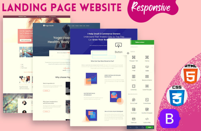 Do html css high converting landing page design or one page website by ...