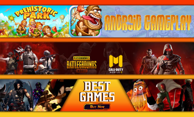 design gaming youtube twitch twitter header facebook anime style banner and logo