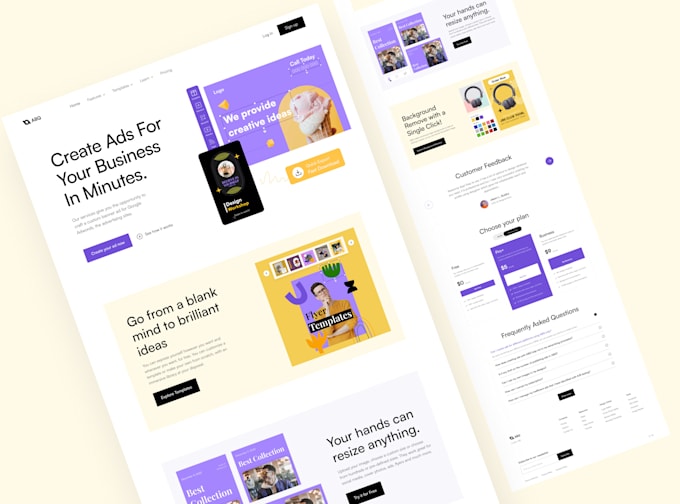 design saas landing page, web3 and dashboard  UI UX in figma