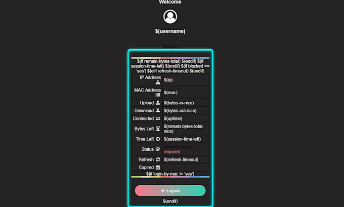 Do Responsive Mikrotik Hotspot Login Page Design By Robiulislam0804