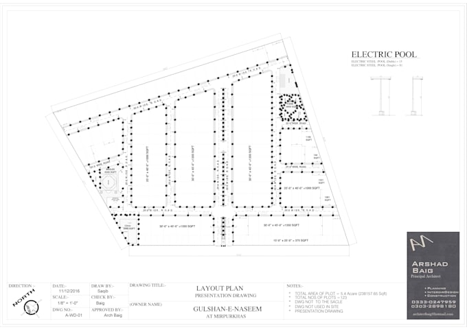 Do Architectural Town Planning Housing Scheme By Architect baig Fiverr