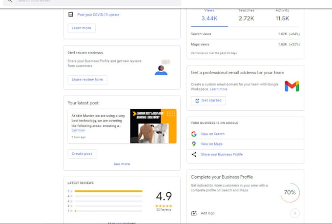 monthly gmb post with  geotag images for local seo service